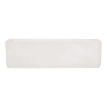 Cal-Mil 175 oz. White Cloud Square Resin Bowl