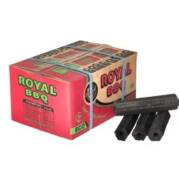 Box of BBQ charcoal briquettes