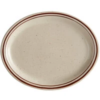 Narrow Rim Brown Speckle China Dinnerware