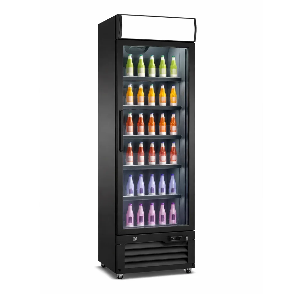 Culinex, Upright Single Glass Hinged Door Chiller, 400 L, 320 W, Black