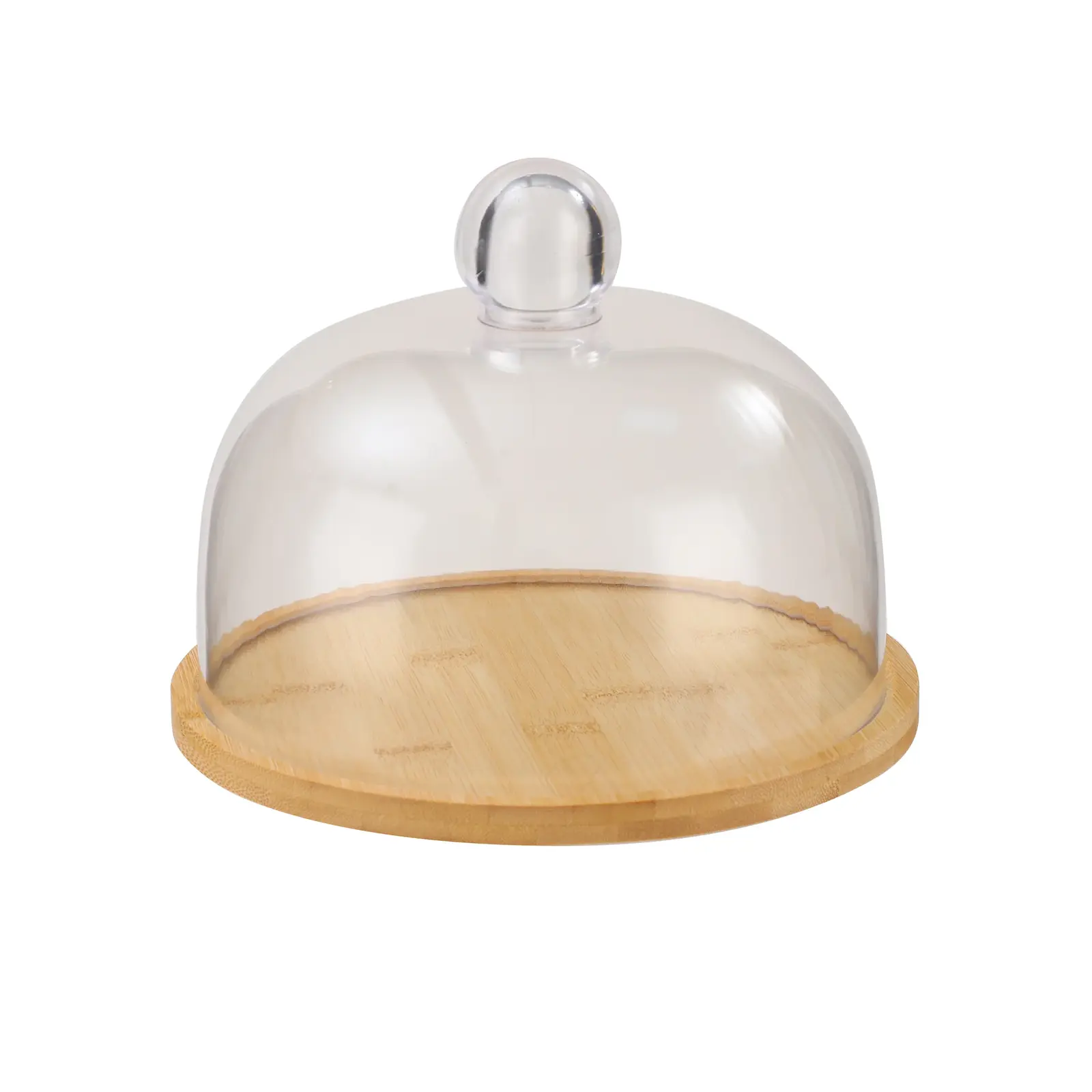 Vague Wooden Serving Cake Platter with Cover