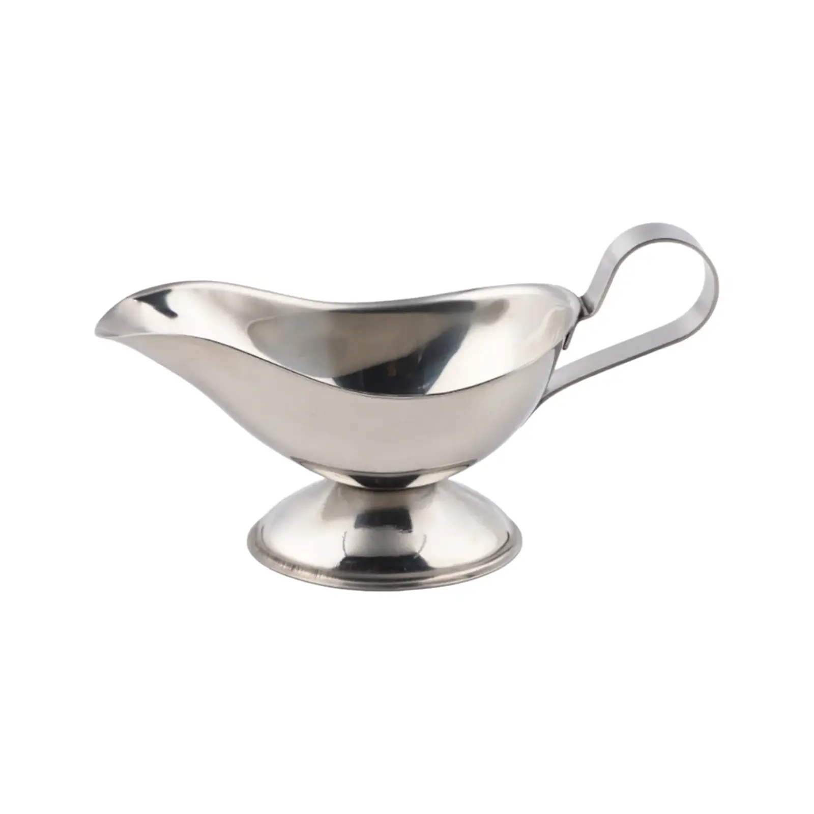 Vague Stainless Steel Gravy Sauce Boat Mirror Finish