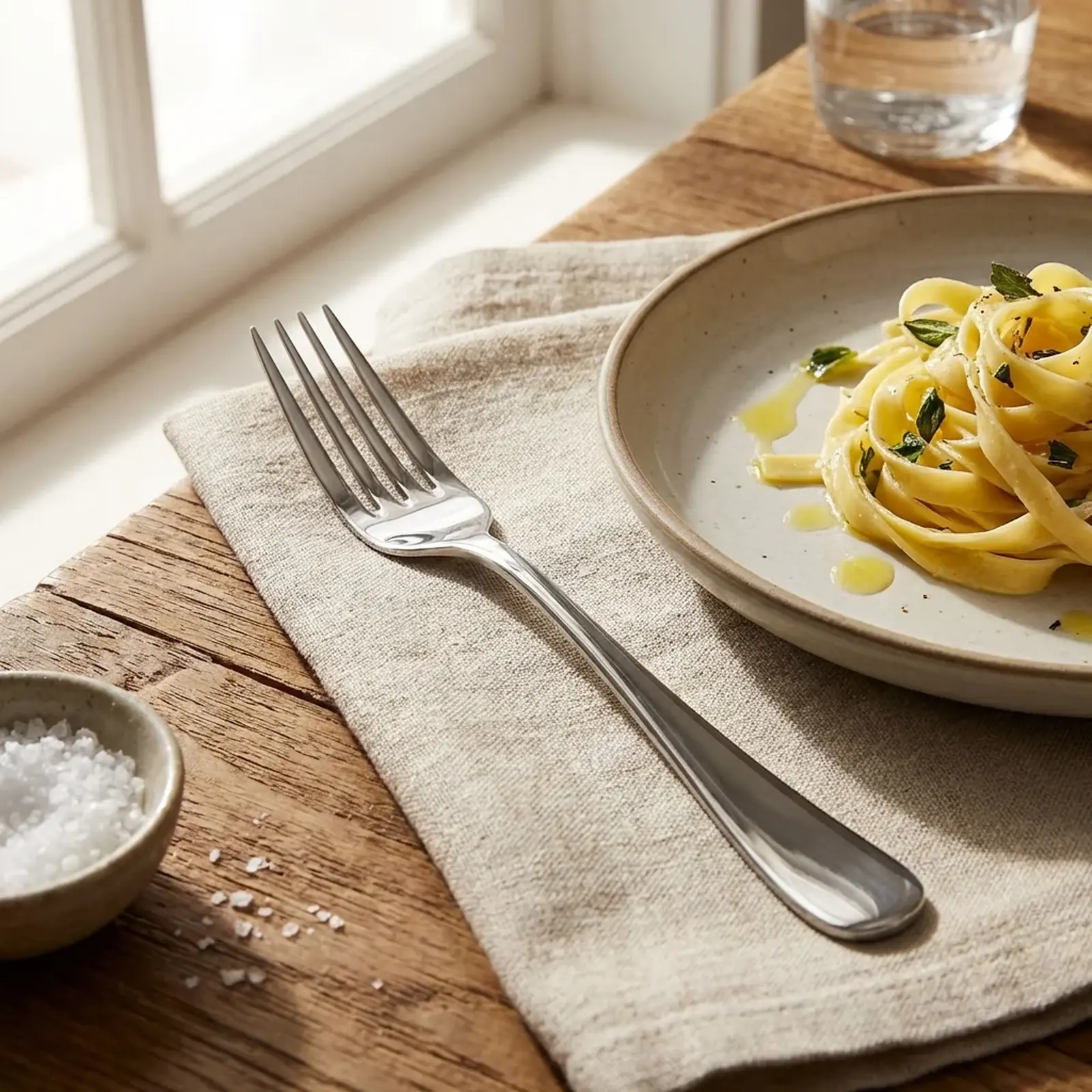 Vague Opera Stainless Steel Table Fork 20.1 cm - 6 Pcs Set