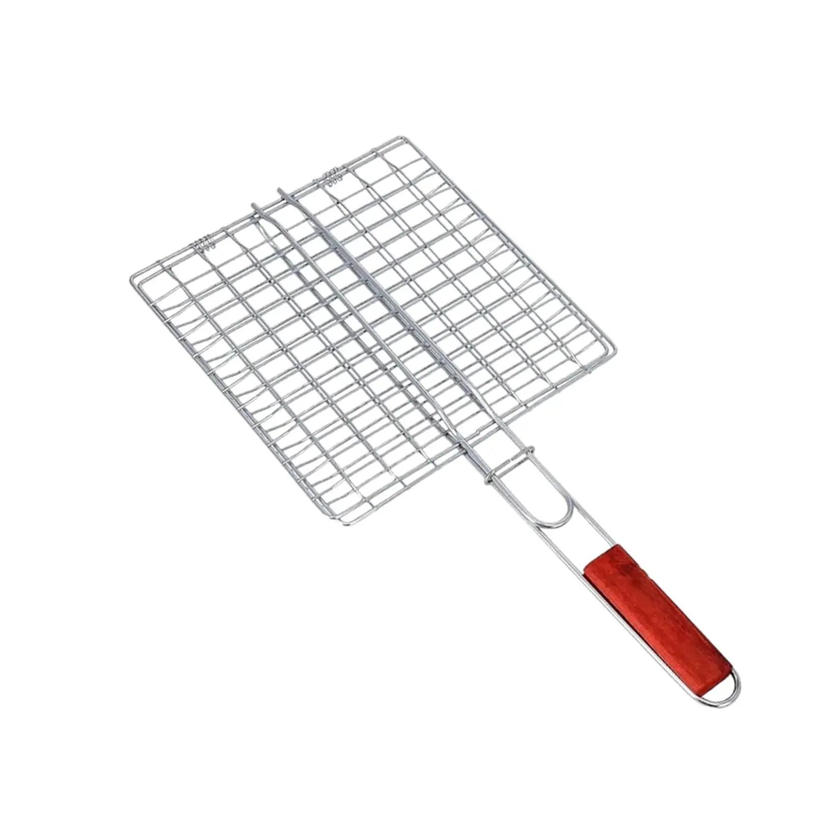Vague Barbeque Grill with Wooden Handle 25 x 25 x 51 cm
