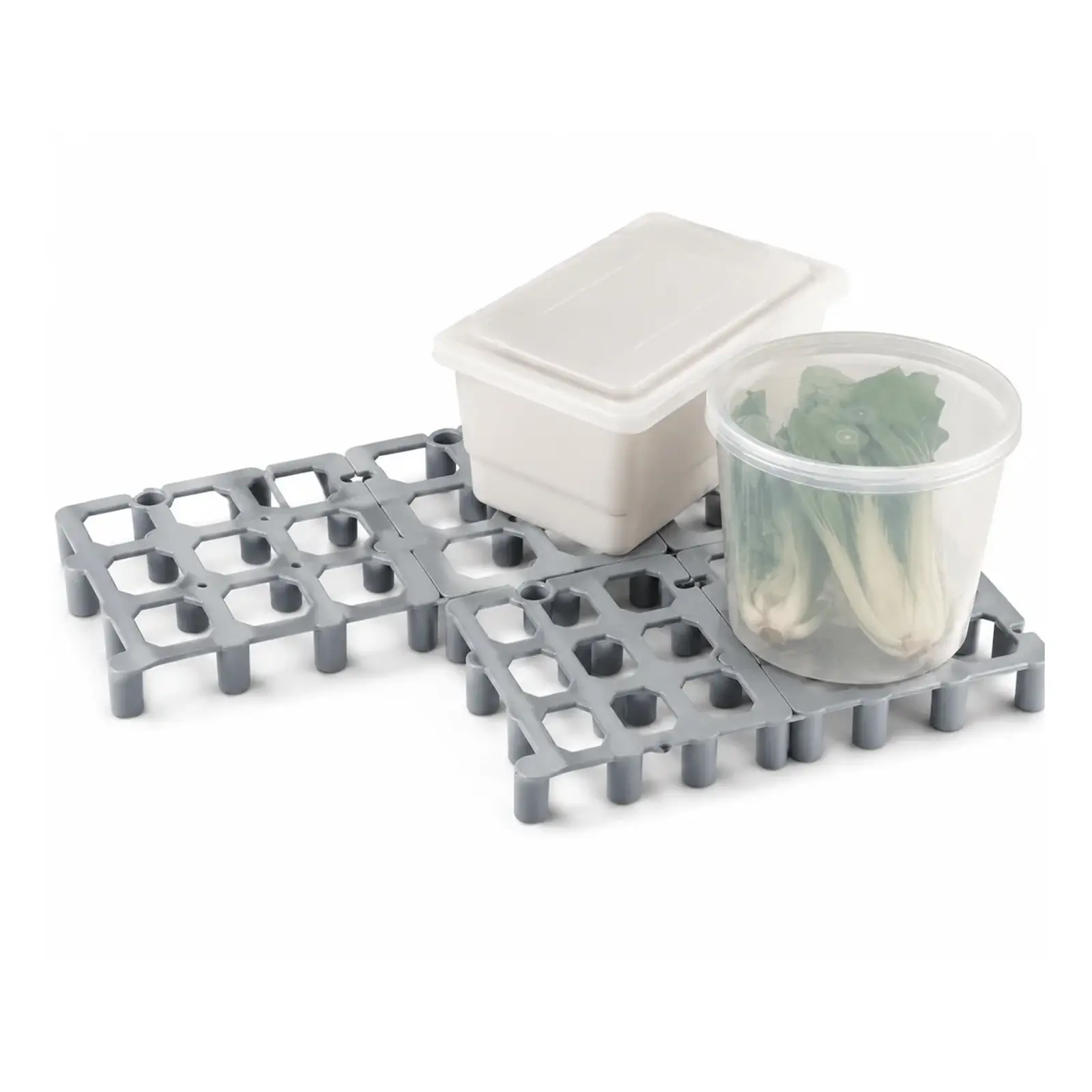 Jiwins Plastic Grey Floor Rack System 33.5 cm