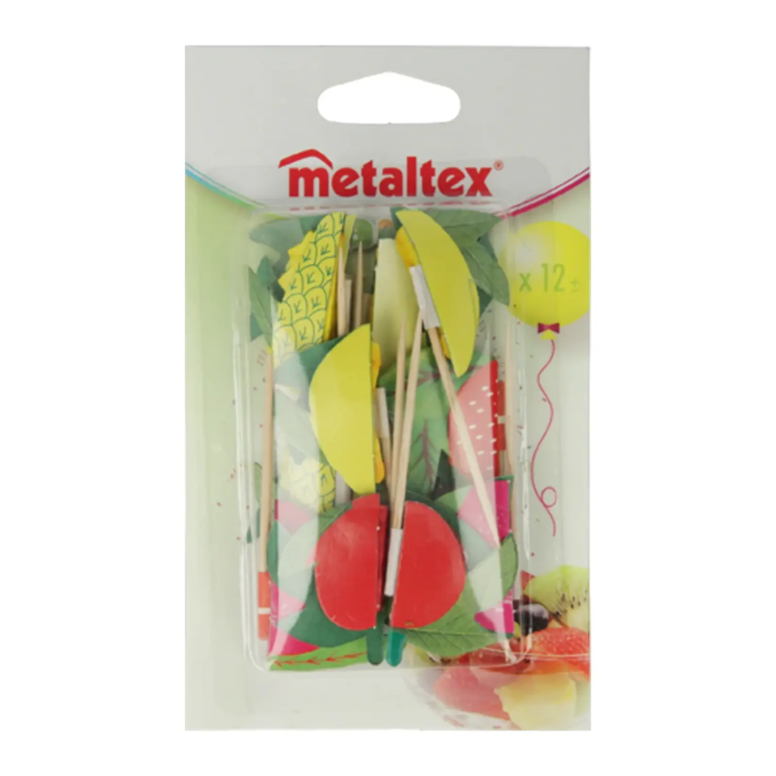 Metaltex Set of 12 Cocktail Exotic Fruit Picks