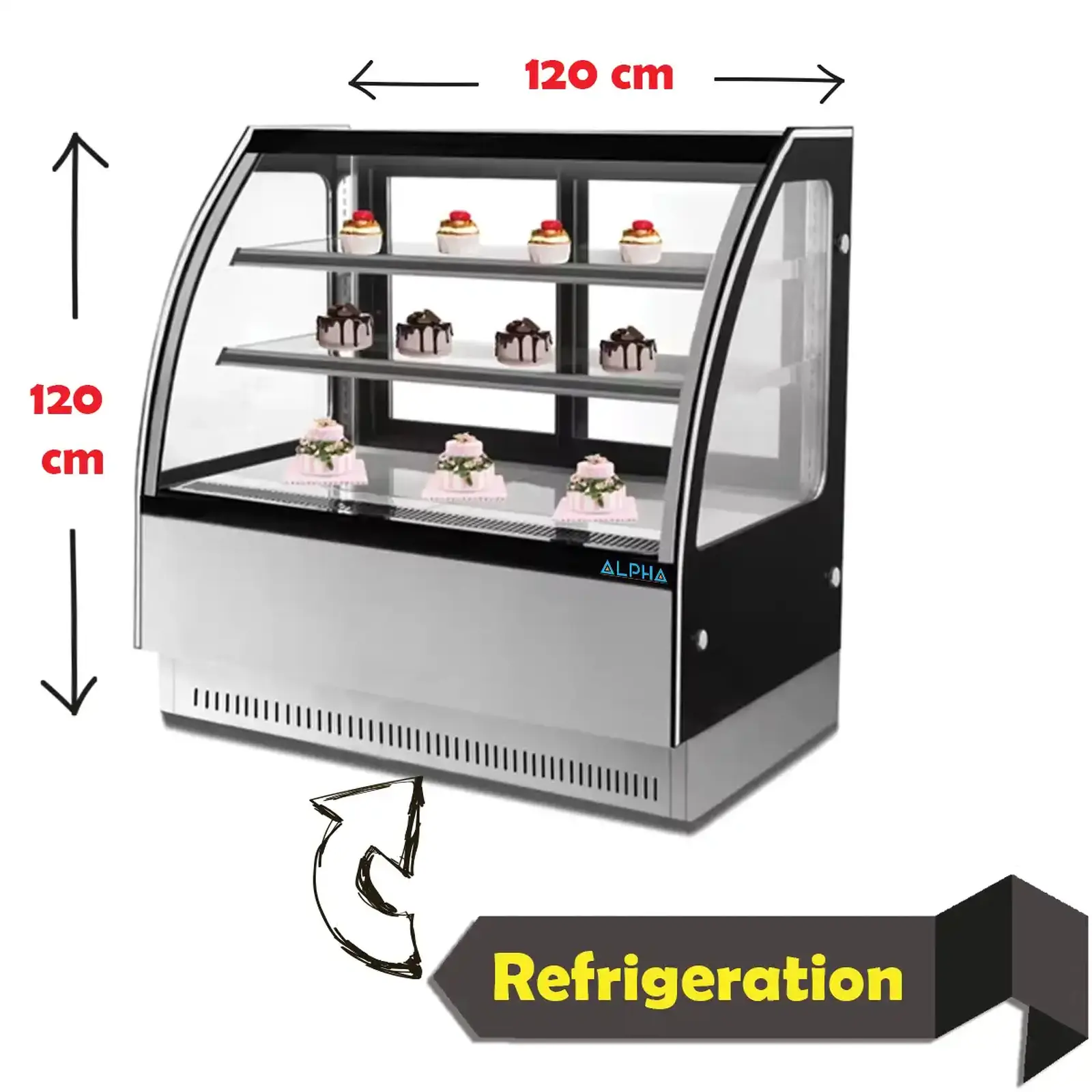 Refrigerated Cake Showcase 120cm