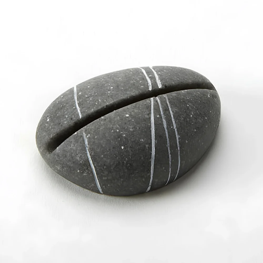 American Metalcraft, Stone Card Holder, Polyresin, Black