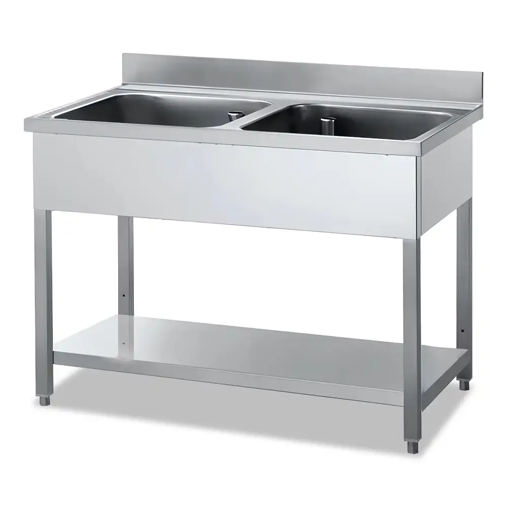 Arex, Kitchen Sink Unit, 2 Bowls, 140 cm Width, 70 cm Depth