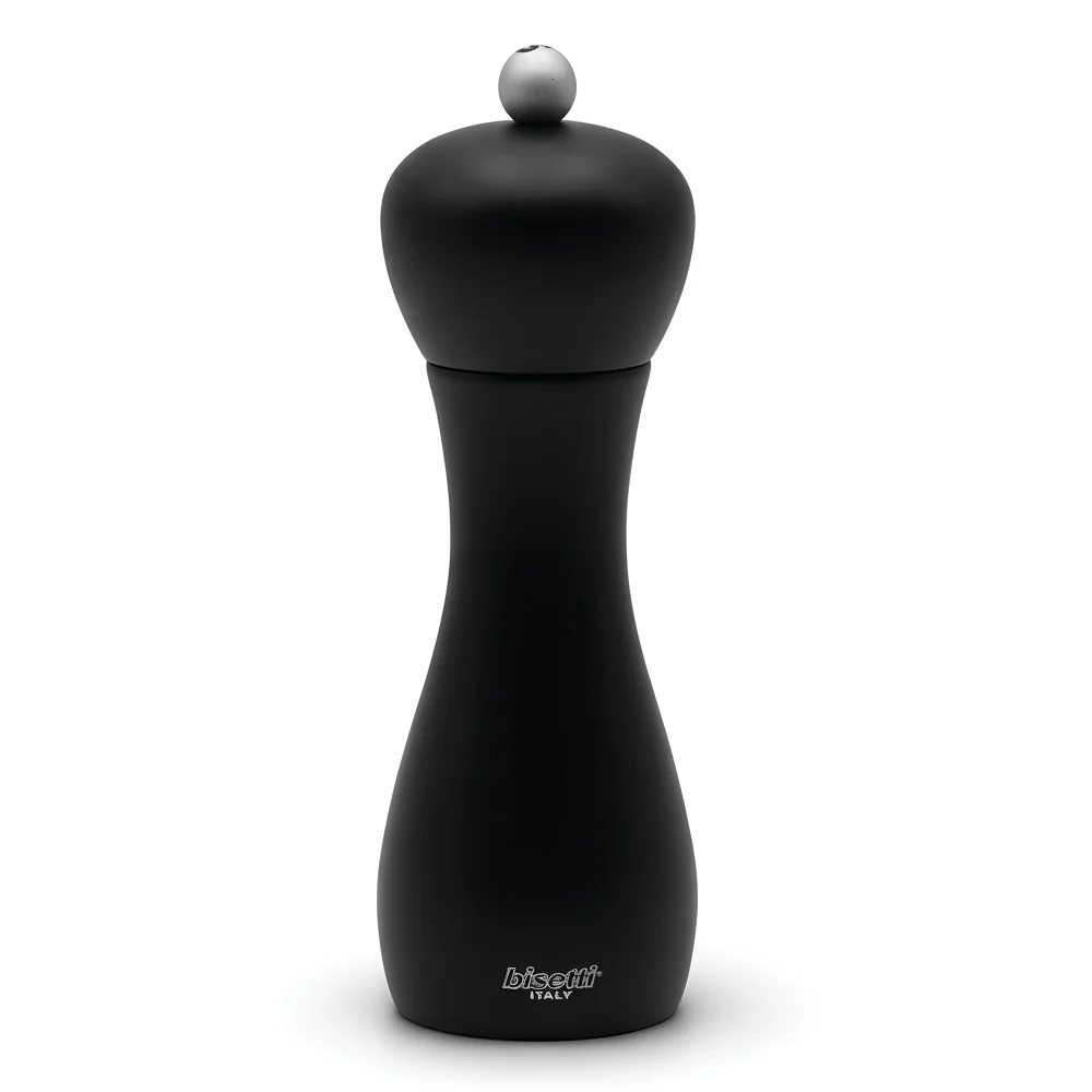 Bisetti Pepper Mill Stained Beech Wood 18 cm Black