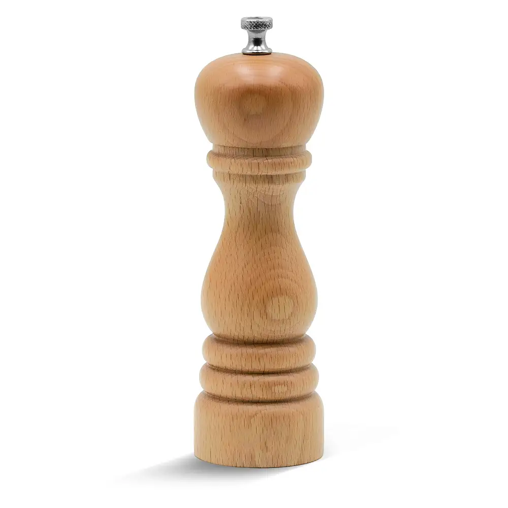 Bisetti Pepper Mill Beech Wood 19 cm Natural