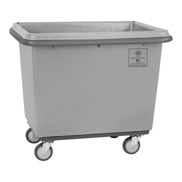 R&B Wire Products, Inc. 12 Bushel Gray Polypropylene Bumper Truck 4612G/PTB