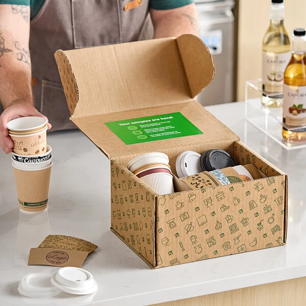 Choice, EcoChoice, and New Roots Hot Cup, Lid, and Sleeve Sample Kit