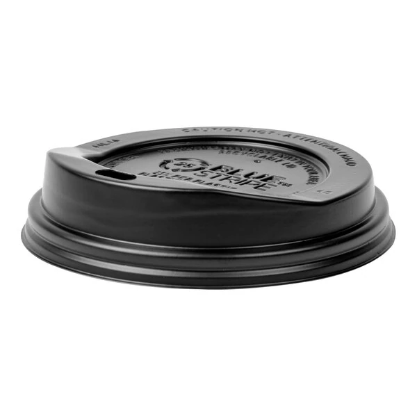 Eco-Products 10-20 oz. Black Recycled Content Hot Paper Cup Lid - 1,000/Case