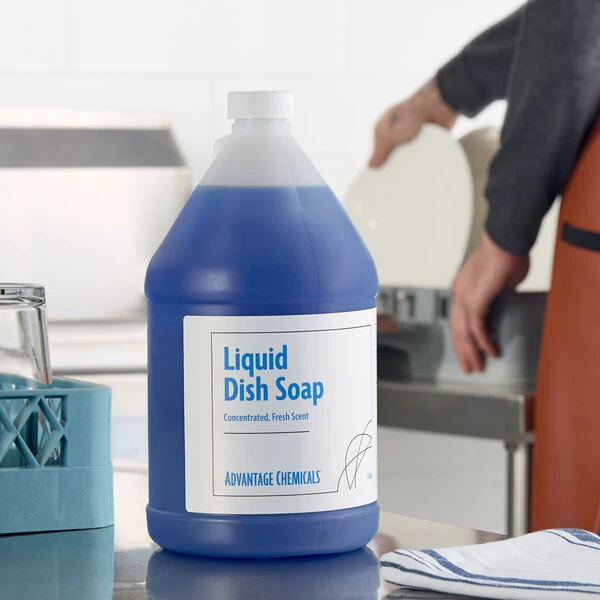 Advantage Chemicals 1 Gallon / 128 oz. Fresh Concentrated Liquid Dish Soap - 4/Case