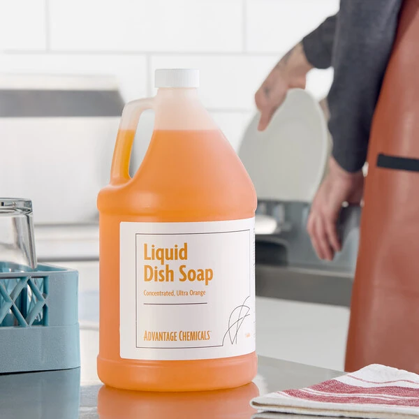 Advantage Chemicals 1 Gallon / 128 oz. Ultra Citrus Concentrated Liquid Dish Soap - 4/Case