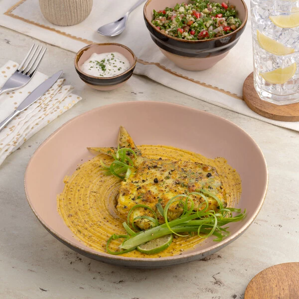 Ariane Sahara 20.96 oz. Brown Round Irregular Porcelain Bowl - 6/Case
