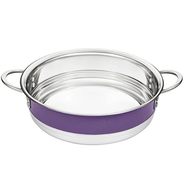 Bon Chef Country French X 11 3/16" Purple Stainless Steel Bottomless Pot - 72001-BL-P