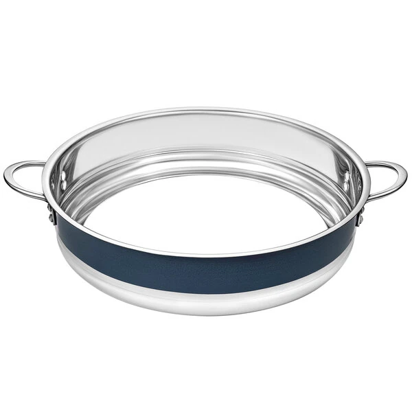 Bon Chef Country French X 14 3/4" Cobalt Blue Stainless Steel Bottomless Pot - 72032-BL-CB