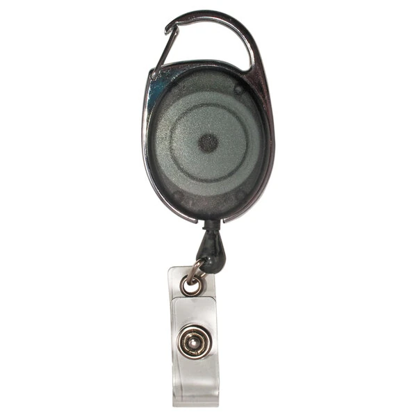 Advantus 75551 30" Smoke Carabiner-Style Retractable ID Card Reel   - 12/Pack