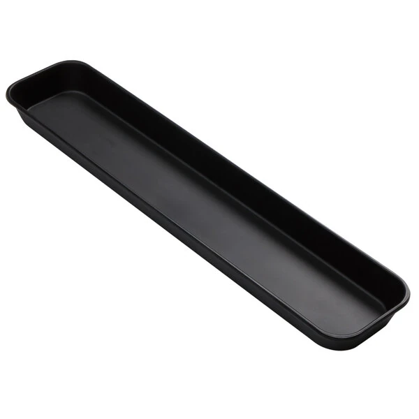American Metalcraft MT6 29 3/4" x 6 1/8" Black Melamine Market Tray