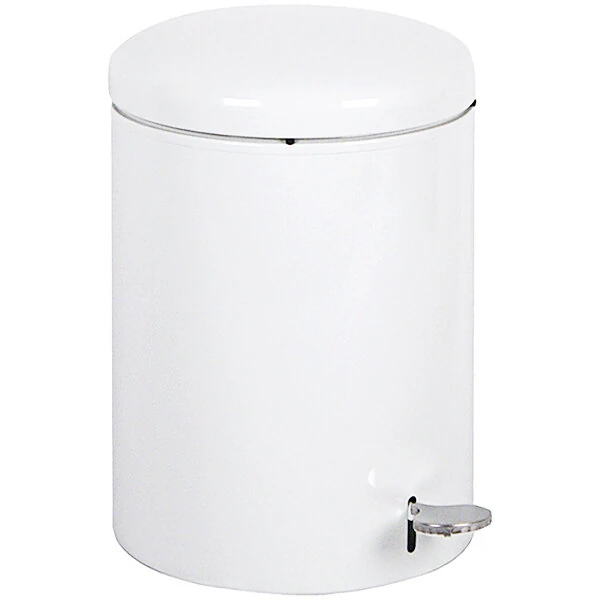 Witt Industries 2240WH White Steel 4 Gallon Medical Step Can with Steel Liner