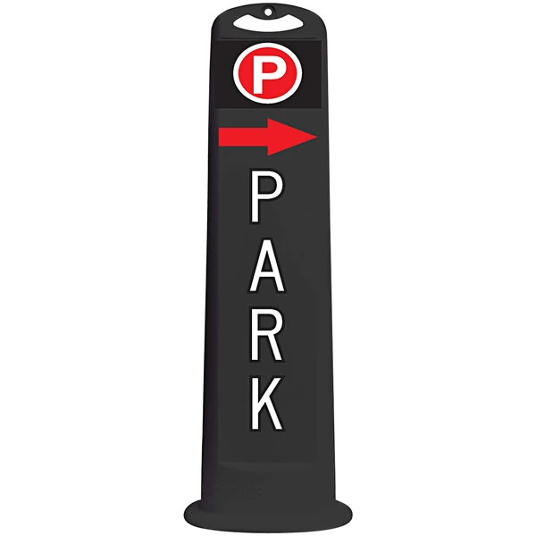 Cortina Trailblazer XL 45" Black "Park" Right Arrow Vertical Panel with 15 lb. Base 03-768BLK-PRA-15