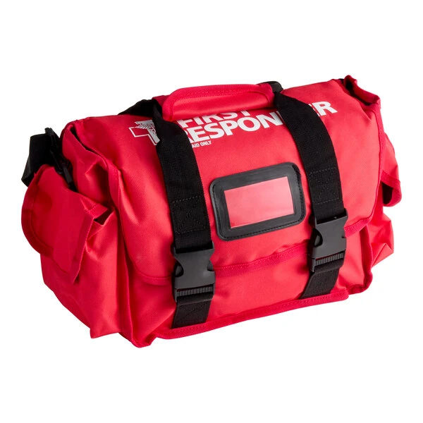 First Aid Only 520-FR 158-Piece 24-Person Large First Responder Kit with Red Nylon EMT Bag