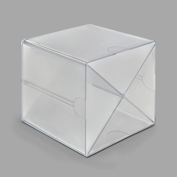 Deflecto 350201 6" Clear Stackable X-Divider Organizer Cube