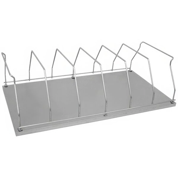 Omnimed 26" x 14 1/4" x 10" Stainless Steel Countertop 6-Section Storage Rack 264630