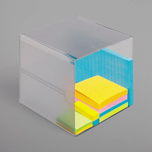 Deflecto 350401 6" Clear Stackable Organizer Cube