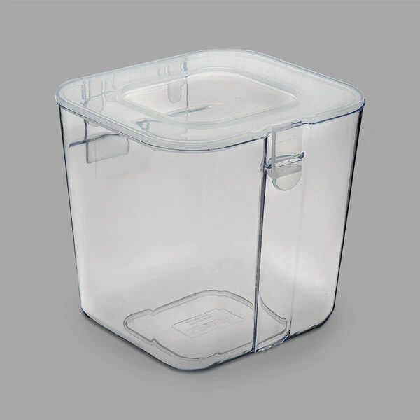 Deflecto 29101CR 4 3/8" x 4" x 4 3/8" Clear Small Stackable Caddy Organizer Container
