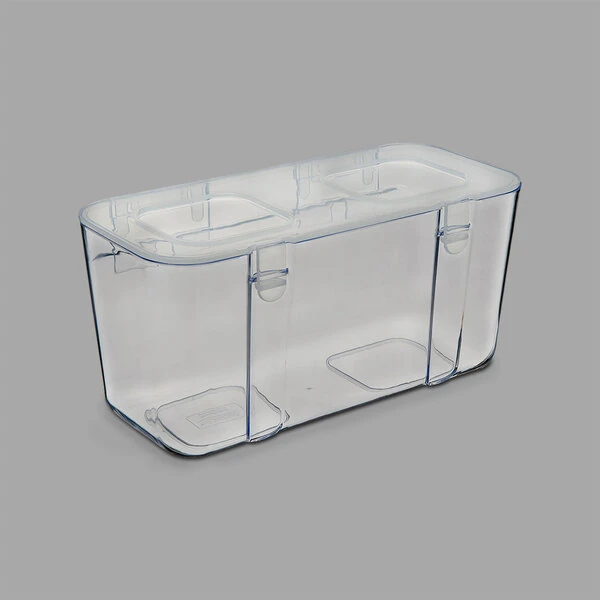 Deflecto 29201CR 8 7/8" x 4" x 4 3/8" Clear Medium Stackable Caddy Organizer Container