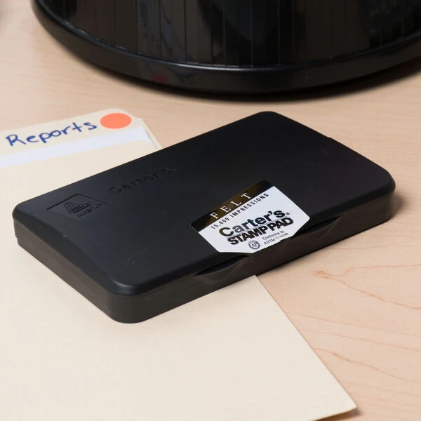 Avery® 21081 Carter's 4 1/4" x 2 3/4" Black Pre-Inked Felt Stamp Pad