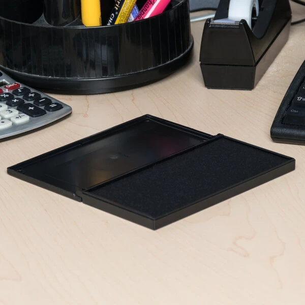Avery® Carter's 6 1/8" x 3 1/8" Black Pre-Inked Felt Stamp Pad 15421082CS - 72/Case