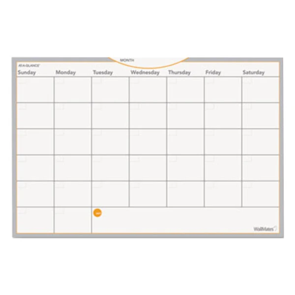 At-A-Glance AW402028 WallMates 12" x 18" Self-Adhesive Dry Erase Monthly Planning Surface