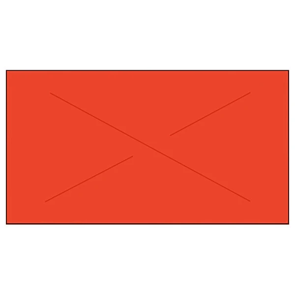 Garvey 2212-04560 2212 Series 7/8" x 1/2" Red 1225-Count One-Line Cross-Cut Pricemarker Label Roll - 9/Pack