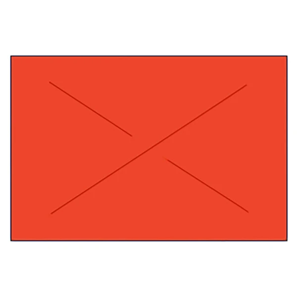 Garvey 1812-03050 1812 Series 11/16" x 1/2" Red 1275-Count One-Line Cross-Cut Pricemarker Label Roll - 11/Pack