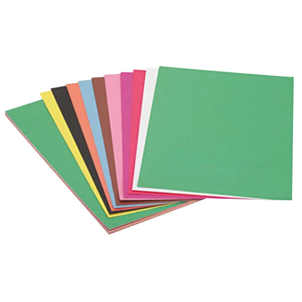 SunWorks 6507 12" x 18" Assorted Color Pack of 58 lb. Construction Paper - 50 Sheets