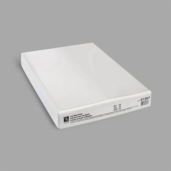 C-Line 31357 8 1/2" x 11" Clear Standard Vinyl Report Cover   - 100/Box