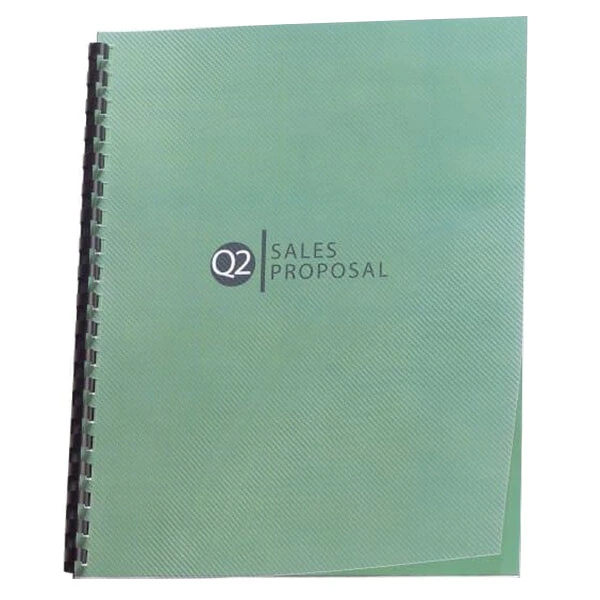 Swingline GBC 2514496 Design View 11" x 8 1/2" Clear Unpunched Binding System Cover - 25/Pack