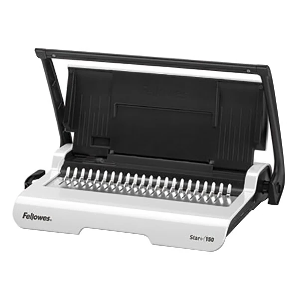 Fellowes 5006501 Star+ White 150-Sheet Manual Comb Binding Machine