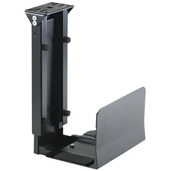 Safco 2176 Ergo-Comfort 7" x 9 1/2" x 14" Black Under CPU Fixed-Mount Stand