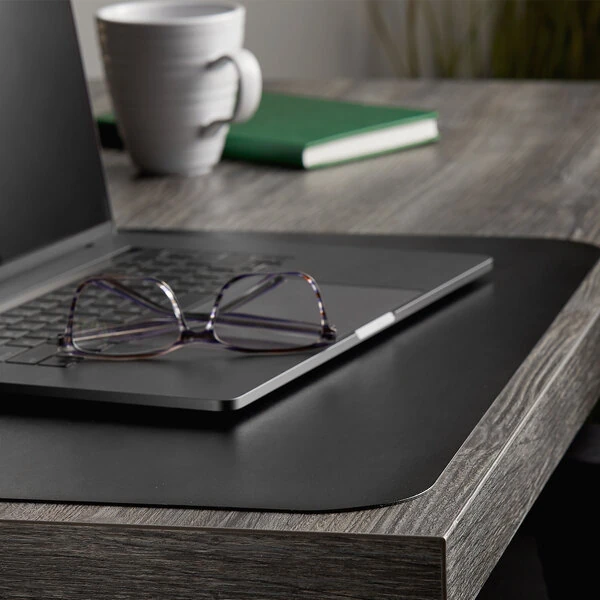ES Robbins 120748 Natural Origins 24" x 19" Black Vinyl Desk Pad