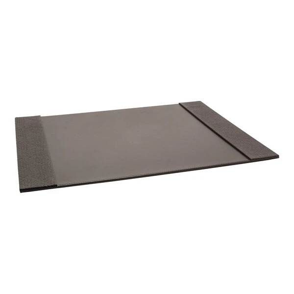 room360 Java 24" x 19" Brown Faux Pandan Desk Pad with Pockets - 4/Pack