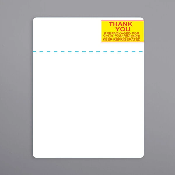 PointPlus 2 5/8" x 3 5/16" White Pre-Printed Perforated Scale Label Roll Equivalent to Toledo 1727-P - 30/Case