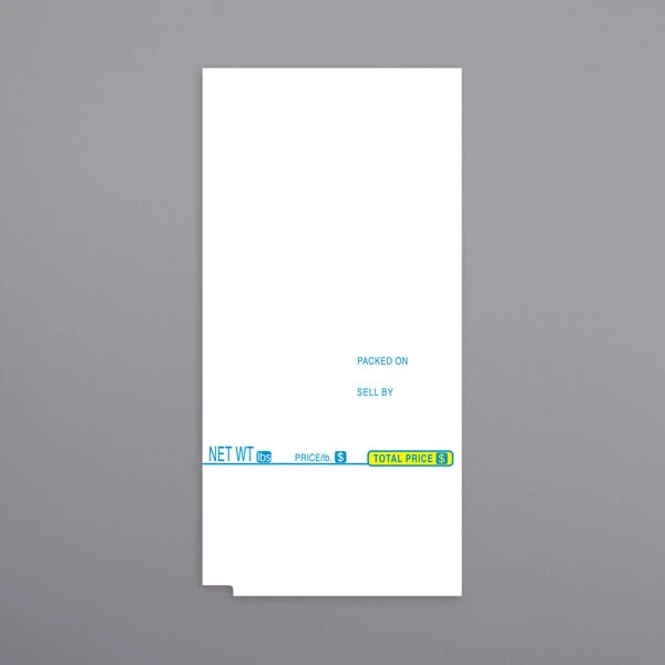 PointPlus 57 mm x 112.7 mm White Pre-Printed Scale Label Roll Equivalent to Tec 1685 - 16/Case