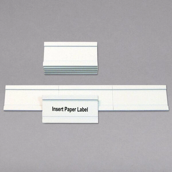 MasterVision BVCFM1325 2" x 1" Magnetic White Card Holders - 25/Pack