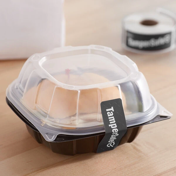 Choice TamperSafe 3" x 1" Customizable Black Paper Tamper-Evident Label - 250/Roll