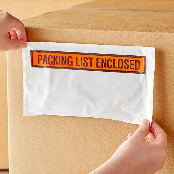 Lavex 5 1/2" x 10" 2 Mil Printed Polyethylene Packing List Envelope - 1,000/Case